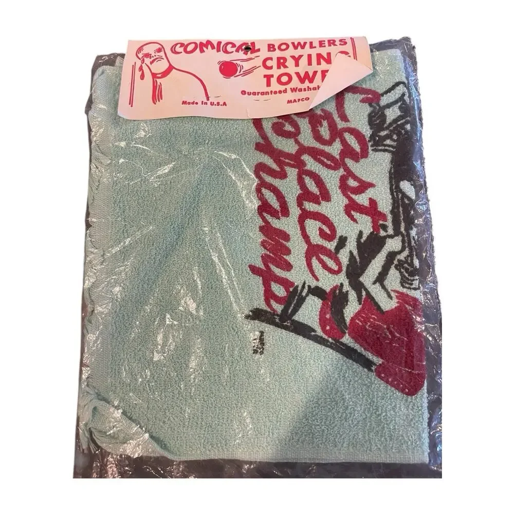 Vintage Mafco Comical Bowlers Crying Towel circa 1960s